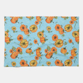 Farbenfrohe Unterdruckpumpen Orange/Blau Geschirrtuch (Horizontal)