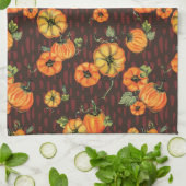 Farbenfrohe Unterdruckpumpen Orange/Schwarz Geschirrtuch (Gefaltet)