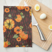 Farbenfrohe Unterdruckpumpen Orange/Schwarz Geschirrtuch (Viertel Falte)