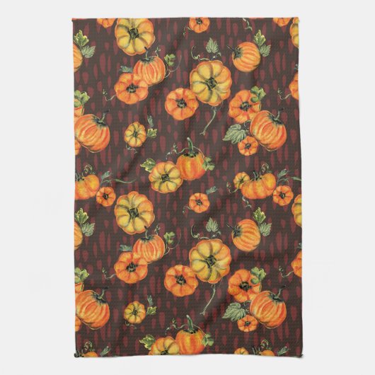 Farbenfrohe Unterdruckpumpen Orange/Schwarz Geschirrtuch (Vertikal)