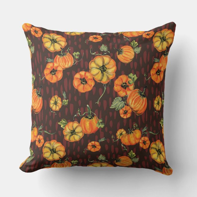 Farbenfrohe Unterdruckpumpen Orange/Schwarz Kissen (Vorderseite)