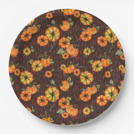 Farbenfrohe Unterdruckpumpen Orange/Schwarz Pappteller