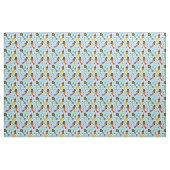 Farbenfrohe Unterseemädchen & Blauer Fisch Stoff (Fat Quarter (45,7 x 55,9 cm))