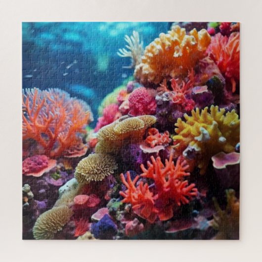 Farbenfrohe Unterwasserkoralle Puzzle (Vertikal)