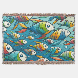 Farbenfrohe Unterwasserkunst Decke