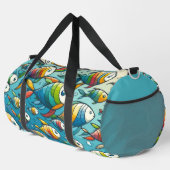 Farbenfrohe Unterwasserkunst Duffle Bag (Rechte Ecke)