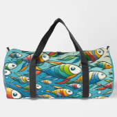 Farbenfrohe Unterwasserkunst Duffle Bag (Rückseite)