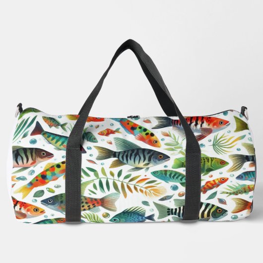 Farbenfrohe Unterwasserkunst Duffle Bag (Vorderseite)