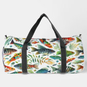 Farbenfrohe Unterwasserkunst Duffle Bag (Rückseite)