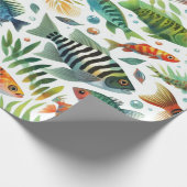 Farbenfrohe Unterwasserkunst Geschenkpapier (Ecke)
