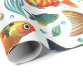 Farbenfrohe Unterwasserkunst Geschenkpapier (Rolleneckpunkt)