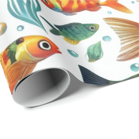 Farbenfrohe Unterwasserkunst Geschenkpapier (Rolleneckpunkt)