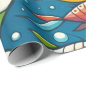 Farbenfrohe Unterwasserkunst Geschenkpapier (Rolleneckpunkt)