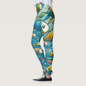 Farbenfrohe Unterwasserkunst Leggings (Links)
