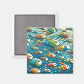 Farbenfrohe Unterwasserkunst Magnet (Vorderseite/Rückseite)