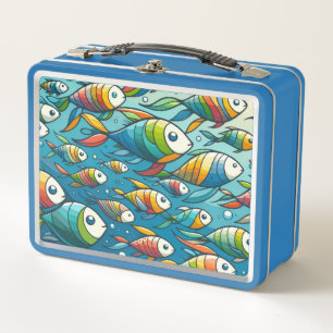 Farbenfrohe Unterwasserkunst Metall Brotdose