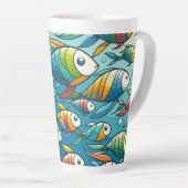 Farbenfrohe Unterwasserkunst Milchtasse (Rechte Ecke)