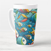 Farbenfrohe Unterwasserkunst Milchtasse (Linke Ecke)