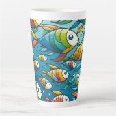 Farbenfrohe Unterwasserkunst Milchtasse (Vorderseite)