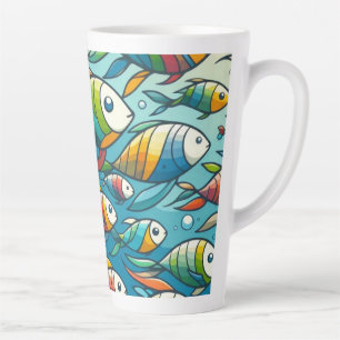 Farbenfrohe Unterwasserkunst Milchtasse