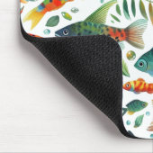 Farbenfrohe Unterwasserkunst Mousepad (Ecke)