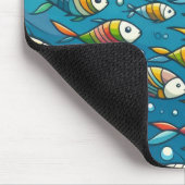 Farbenfrohe Unterwasserkunst Mousepad (Ecke)