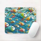 Farbenfrohe Unterwasserkunst Mousepad (Mit Mouse)