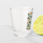 Farbenfrohe Unterwasserkunst Schnapsglas (Links)