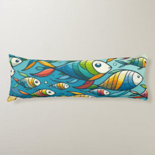 Farbenfrohe Unterwasserkunst Seitenschläferkissen
