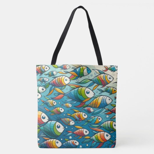 Farbenfrohe Unterwasserkunst Tasche (Vorderseite)