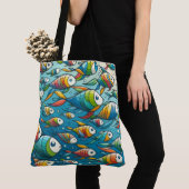 Farbenfrohe Unterwasserkunst Tasche (Von Nahem)
