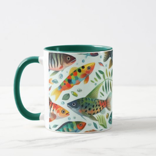 Farbenfrohe Unterwasserkunst Tasse (Links)