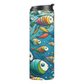 Farbenfrohe Unterwasserkunst Thermosbecher (Nach links gedreht)