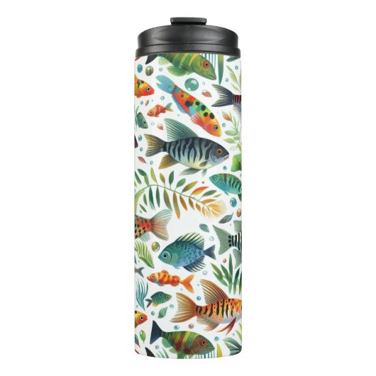 Farbenfrohe Unterwasserkunst Thermosbecher (Vorderseite)