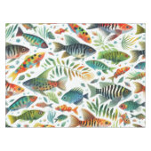 Farbenfrohe Unterwasserkunst Tischdecke (Vorderseite (Horizontal))