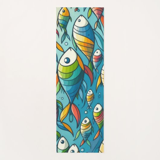 Farbenfrohe Unterwasserkunst Yogamatte (Vorderseite)