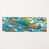 Farbenfrohe Unterwasserkunst Yogamatte (Vorderseite (Horizontal))