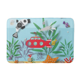 Farbenfrohe Unterwasserszene Badematte