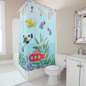 Farbenfrohe Unterwasserszene Duschvorhang (Beispiel)