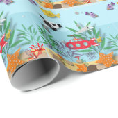 Farbenfrohe Unterwasserszene Geschenkpapier (Rolleneckpunkt)