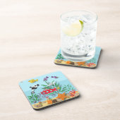 Farbenfrohe Unterwasserszene  Getränkeuntersetzer (Rechte Seite)