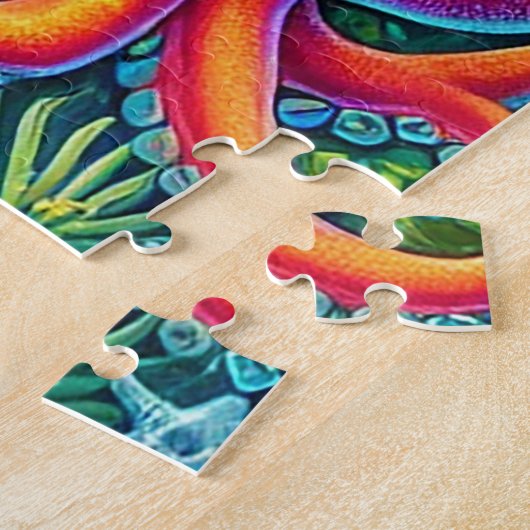 Farbenfrohe Unterwasserszene mit marinem Leben Puzzle (Seite)