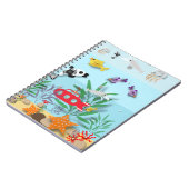 Farbenfrohe Unterwasserszene Notizblock (Linke Seite)