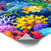 Farbenfrohe Unterwasserszene Poster (Ecke)