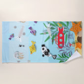 Farbenfrohe Unterwasserszene Strandtuch (Vorderseite)