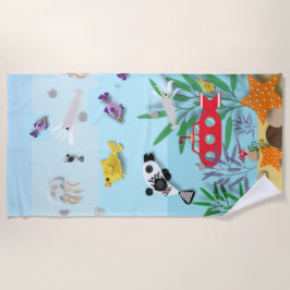 Farbenfrohe Unterwasserszene Strandtuch