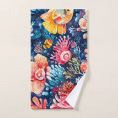 Farbenfrohe Unterwasserwelt Badhandtuch Set (Handtuch)