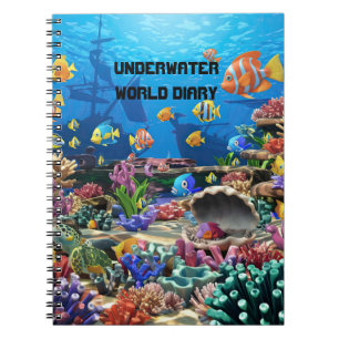 Farbenfrohe Unterwasserwelt Notizblock