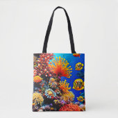 Farbenfrohe Unterwasserwelt Tasche (Vorderseite)