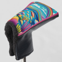 Farbenfrohe Unterwasserwelt unter dem Regenbogen Golf Headcover